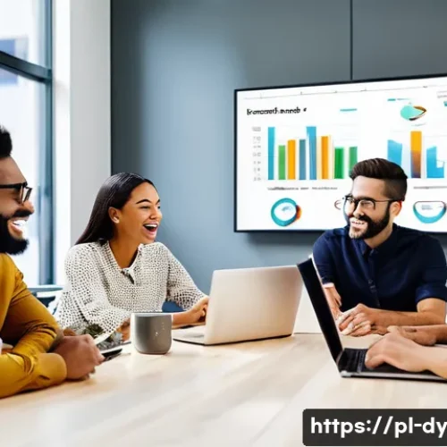 고객 이탈률 감소를 위한 KPI 설정 방법 - **Prompt:** A diverse group of young professionals in a bright, modern co-working space, collaborati...