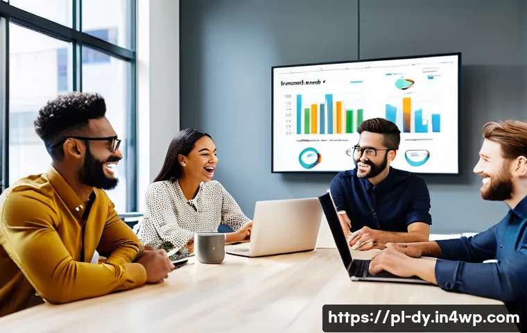 고객 이탈률 감소를 위한 KPI 설정 방법 - **Prompt:** A diverse group of young professionals in a bright, modern co-working space, collaborati...